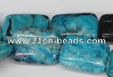 CCO192 15.5 inches 18*25mm rectangle dyed natural chrysotine beads