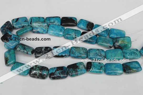 CCO194 15.5 inches 22*30mm rectangle dyed natural chrysotine beads