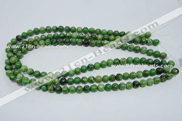 CCO302 15.5 inches 8mm round dyed chrysotine beads wholesale