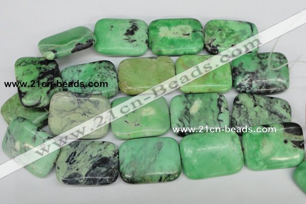 CCO47 15.5 inches 30*40mm rectangle natural chrysotine beads