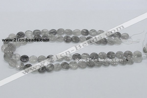 CCQ117 15.5 inches 12mm coin cloudy quartz beads wholesale