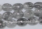 CCQ145 15.5 inches 10*14mm oval cloudy quartz beads wholesale