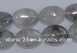 CCQ146 15.5 inches 13*18mm oval cloudy quartz beads wholesale