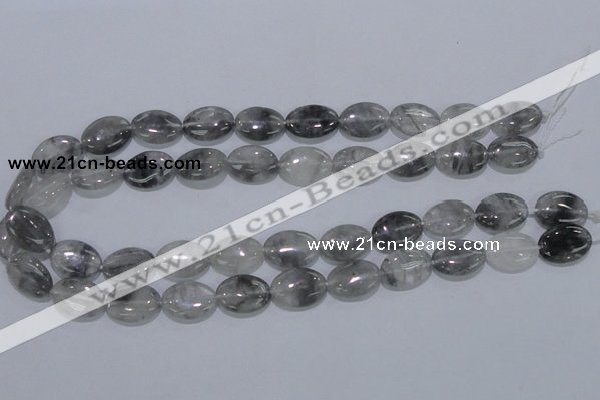 CCQ146 15.5 inches 13*18mm oval cloudy quartz beads wholesale