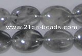 CCQ147 15.5 inches 15*20mm oval cloudy quartz beads wholesale