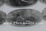 CCQ158 15.5 inches 20*40mm faceted oval cloudy quartz beads wholesale