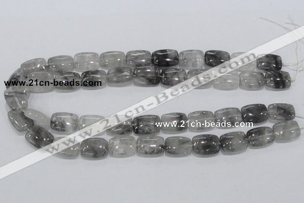 CCQ176 15.5 inches 13*18mm rectangle cloudy quartz beads wholesale
