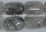 CCQ178 15.5 inches 18*25mm rectangle cloudy quartz beads wholesale