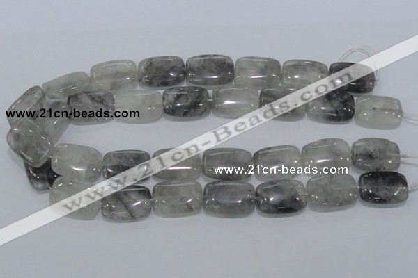 CCQ178 15.5 inches 18*25mm rectangle cloudy quartz beads wholesale