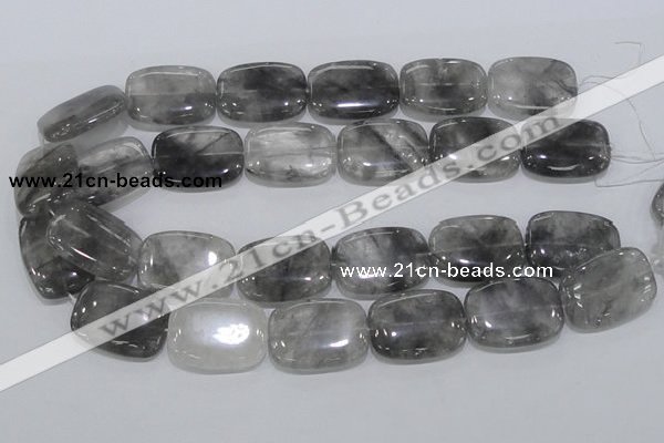 CCQ179 15.5 inches 22*30mm rectangle cloudy quartz beads wholesale