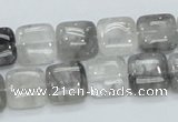 CCQ194 15.5 inches 12*12mm square cloudy quartz beads wholesale