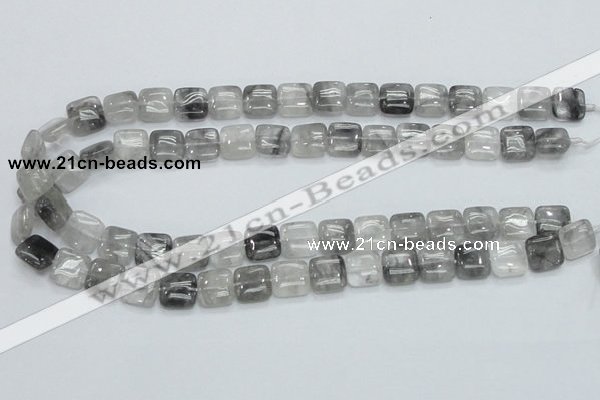 CCQ194 15.5 inches 12*12mm square cloudy quartz beads wholesale