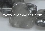 CCQ196 15.5 inches 30*30mm square cloudy quartz beads wholesale