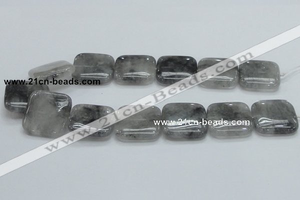 CCQ196 15.5 inches 30*30mm square cloudy quartz beads wholesale