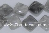 CCQ204 15.5 inches 15*15mm diamond cloudy quartz beads wholesale