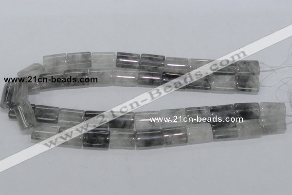 CCQ217 15.5 inches 13*18mm flat column cloudy quartz beads wholesale