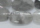 CCQ227 15.5 inches 20*30mm faceted freeform cloudy quartz beads