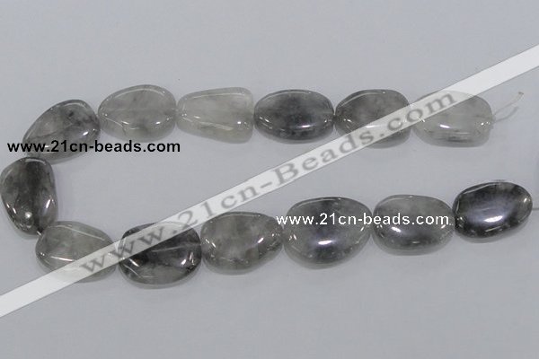 CCQ234 15.5 inches 22*30mm freeform cloudy quartz beads wholesale