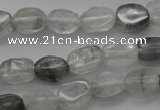 CCQ242 15.5 inches 4*6mm oval cloudy quartz beads wholesale