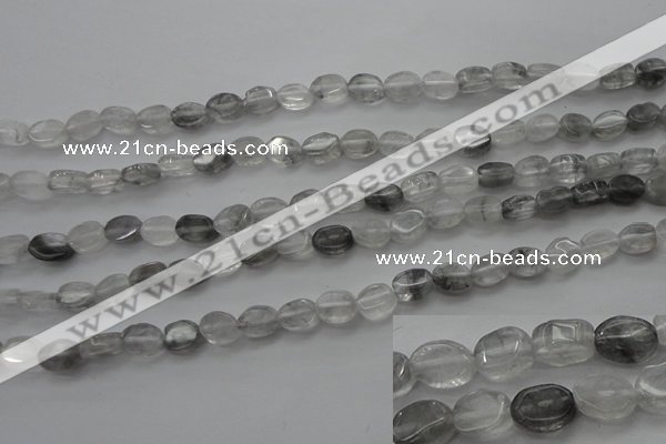 CCQ242 15.5 inches 4*6mm oval cloudy quartz beads wholesale