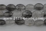 CCQ243 15.5 inches 8*10mm oval cloudy quartz beads wholesale