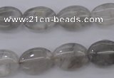 CCQ244 15.5 inches 12*16mm oval cloudy quartz beads wholesale