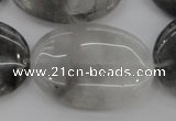 CCQ245 15.5 inches 25*35mm oval cloudy quartz beads wholesale