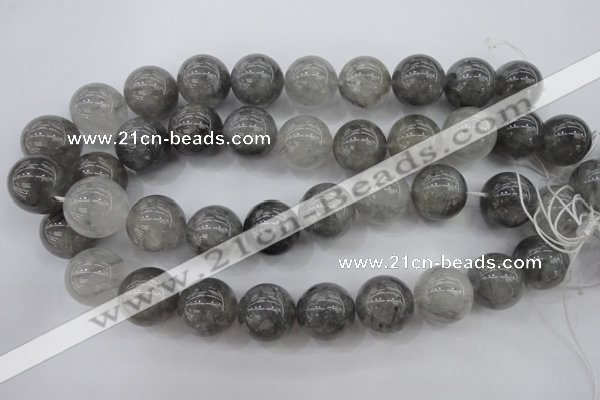 CCQ283 15.5 inches 20mm round cloudy quartz beads wholesale