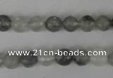 CCQ312 15.5 inches 8mm faceted round cloudy quartz beads wholesale