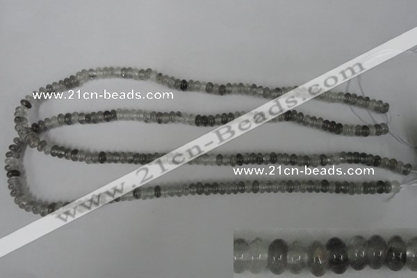 CCQ325 15.5 inches 4*6mm rondelle cloudy quartz beads wholesale