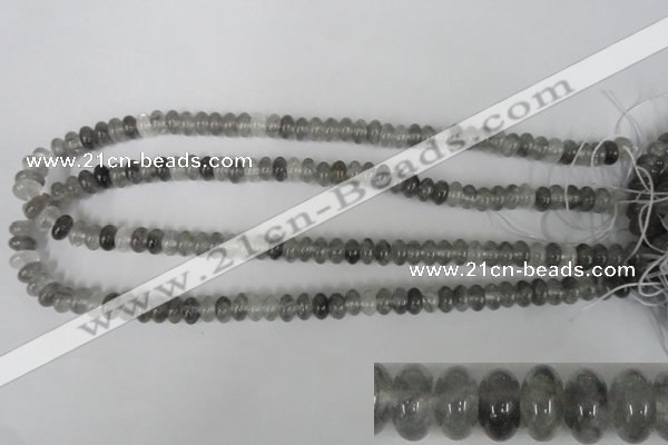 CCQ326 15.5 inches 5*8mm rondelle cloudy quartz beads wholesale