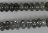 CCQ327 15.5 inches 6*10mm rondelle cloudy quartz beads wholesale