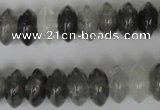 CCQ328 15.5 inches 7*13mm rondelle cloudy quartz beads wholesale