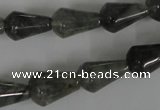 CCQ338 15.5 inches 10*15mm teardrop cloudy quartz beads wholesale