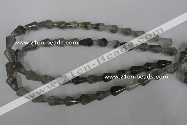 CCQ338 15.5 inches 10*15mm teardrop cloudy quartz beads wholesale