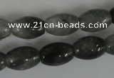 CCQ345 15.5 inches 10*14mm rice cloudy quartz beads wholesale