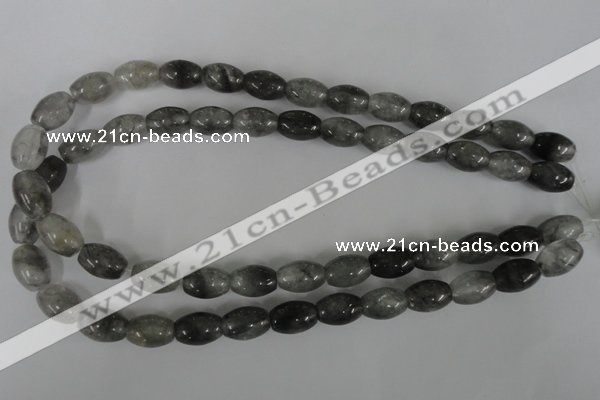 CCQ345 15.5 inches 10*14mm rice cloudy quartz beads wholesale