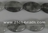 CCQ388 15.5 inches 12*20mm oval cloudy quartz beads wholesale