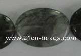 CCQ393 15.5 inches 25*35mm oval cloudy quartz beads wholesale