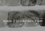 CCQ411 15.5 inches 18*18mm square cloudy quartz beads wholesale