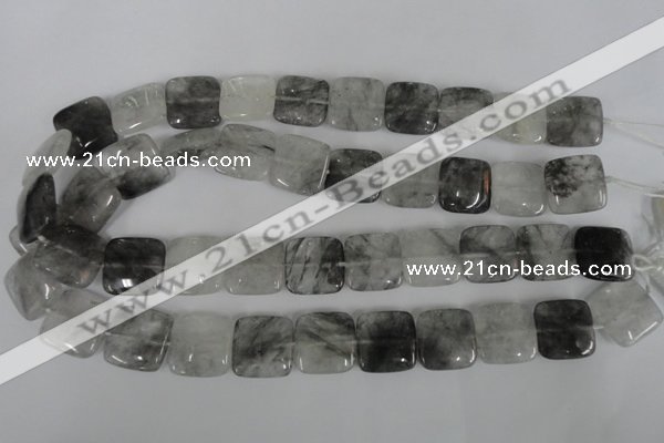 CCQ411 15.5 inches 18*18mm square cloudy quartz beads wholesale