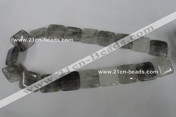 CCQ412 15.5 inches 20*20mm square cloudy quartz beads wholesale