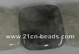 CCQ415 15.5 inches 30*30mm square cloudy quartz beads wholesale