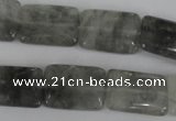 CCQ431 15.5 inches 15*20mm rectangle cloudy quartz beads wholesale