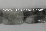 CCQ432 15.5 inches 18*25mm rectangle cloudy quartz beads wholesale