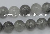 CCQ53 15.5 inches 12mm round cloudy quartz beads wholesale