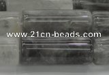 CCQ551 15.5 inches 12*30mm tube cloudy quartz beads wholesale
