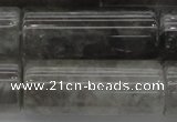 CCQ552 15.5 inches 16*40mm tube cloudy quartz beads wholesale