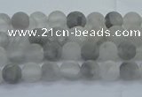 CCQ560 15.5 inches 4mm round matte cloudy quartz beads wholesale