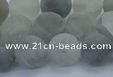 CCQ564 15.5 inches 12mm round matte cloudy quartz beads wholesale